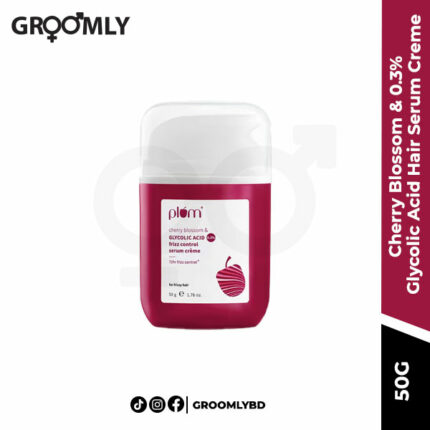 Plum Cherry Blossom and 0.3% Glycolic Acid Frizz Control Hair Serum Creme 50 g