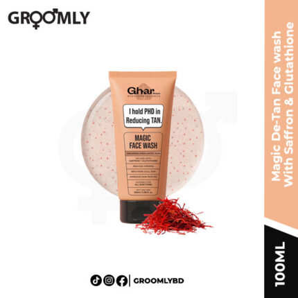 Ghar Soaps Magic De-Tan Face wash With Saffron & Glutathione 100ml