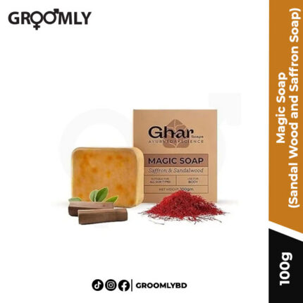 Ghar Soaps Magic Soap (Sandal Wood and Saffron Soap) 100g