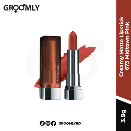 Maybelline New York Color Sensational Creamy Matte Lipstick 3.9g 673 Midtown Pink