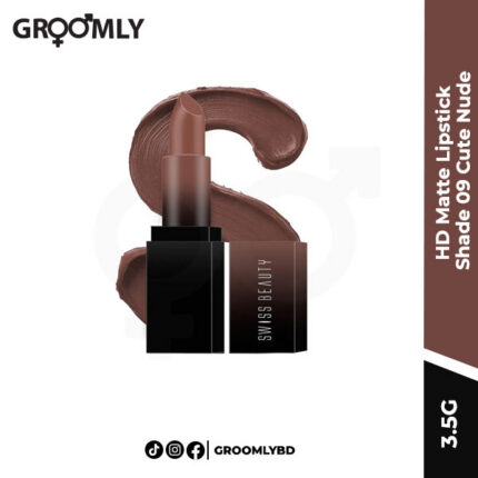 Swiss Beauty HD Matte Lipstick Shade 09 CuteNude