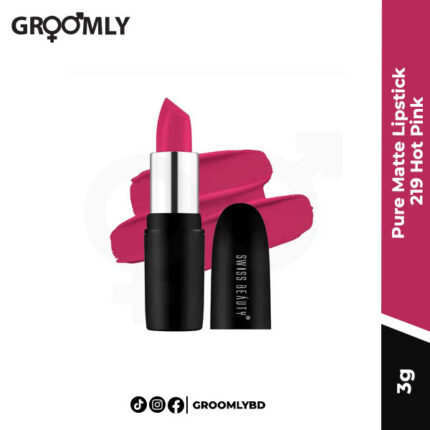 Swiss Beauty Pure Matte Lipstick 219 Hot Pink