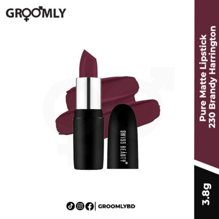 Swiss Beauty Pure Matte Lipstick 230 Brandy Harrington