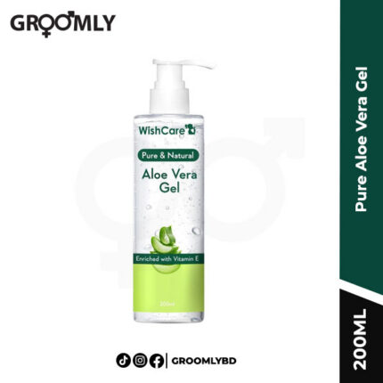 Wishcare Pure Aloe Vera Gel for Hair, Skin, Aloe Vera Gel Enriched with Vitamin E Natural - 200gms