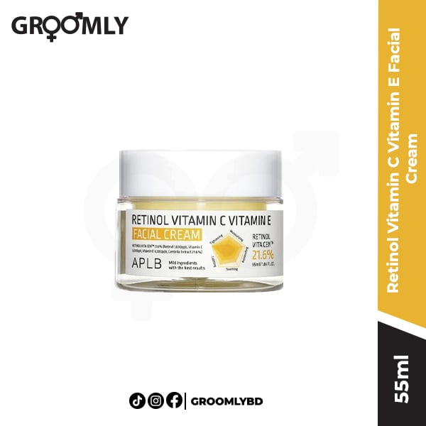 APLB Retinol Vitamin C Vitamin E Facial Cream 55ml