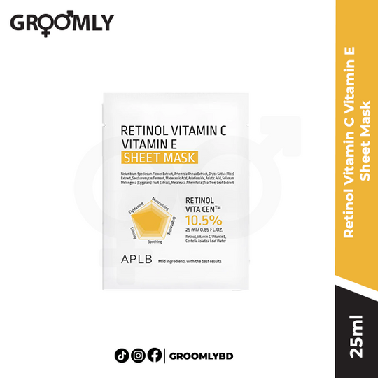 APLB Retinol Vitamin C Vitamin E Sheet Mask 25ml
