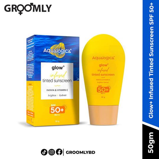 Aqualogica Glow+ Infused Tinted Sunscreen SPF 50+ PA++++ with Papaya & Vitamin C -50 g