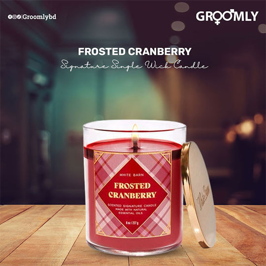Bath & Body Works Frosted Cranberry Signature Single Wick Candle