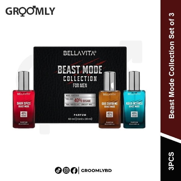Bella Vita Beast Mode Perfume Set 3 × 20ml available in Bangladesh