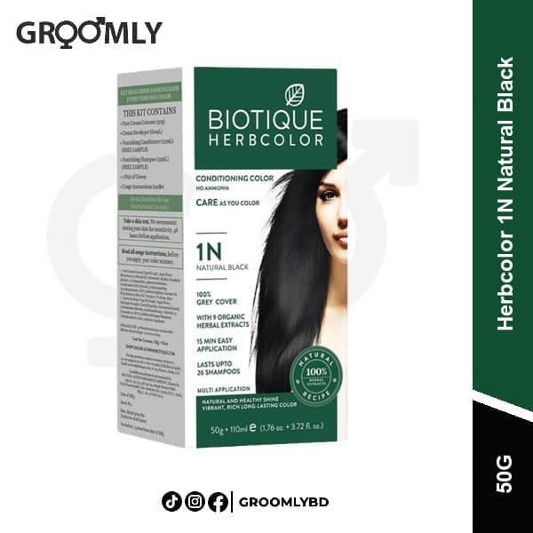 Biotique Herbcolor 1N Natural Black 50g + 110ml available in Bangladesh