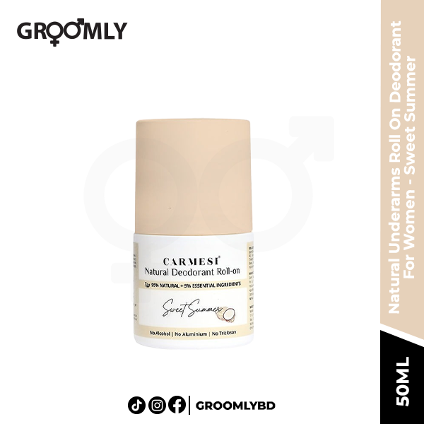 Carmesi Natural Underarms Roll On Deodorant For Women - Sweet Summer- 50ml