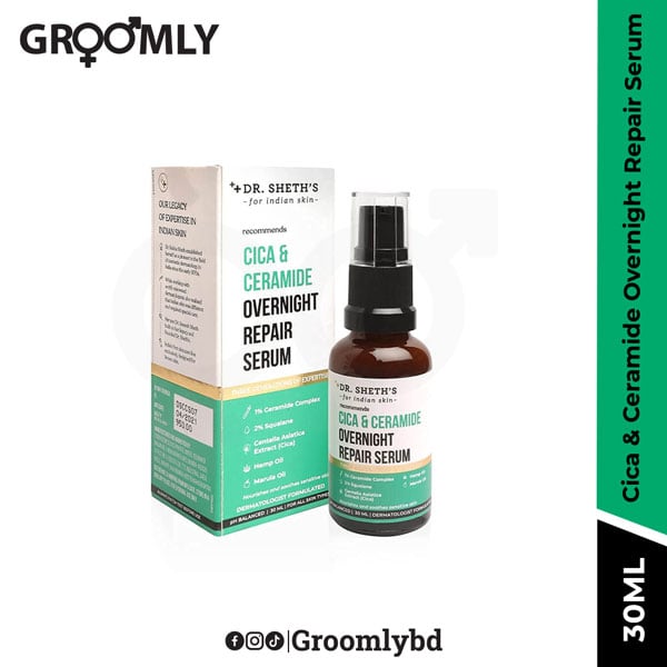 Dr Sheth's Cica & Ceramide Overnight Repair Serum - 30ML