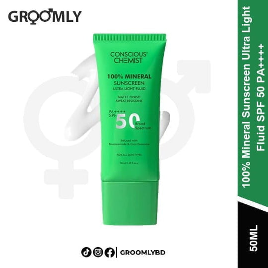Conscious Chemist SPF 50 Mineral Sunscreen 50ml available in Bangladesh