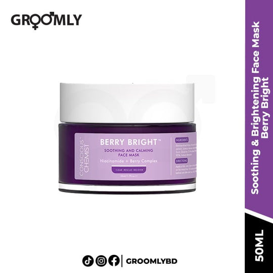 Conscious Chemist Soothing & Brightening Face Mask- 50ml BERRY BRIGHT