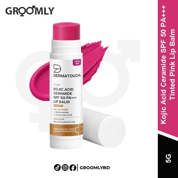 Dermatouch SPF 50 Tinted Pink Lip Balm 5g available in Bangladesh