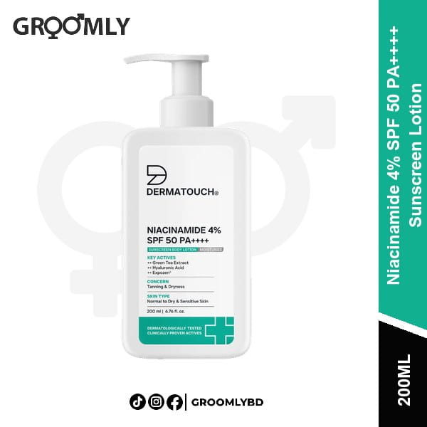Dermatouch Niacinamide SPF 50 Body Sunscreen 200ml available in Bangladesh