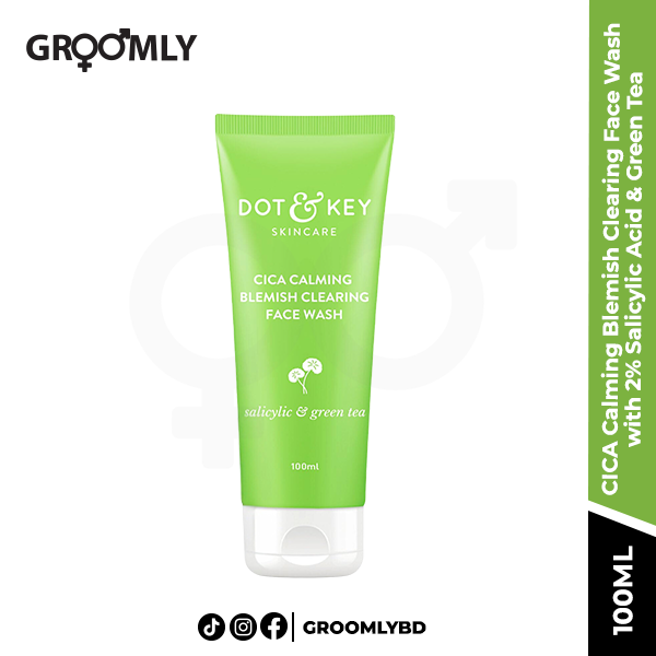 Dot and Key CICA Calming Blemish Clearing Face Wash with 2% Salicylic Acid & Green Tea- 100ml