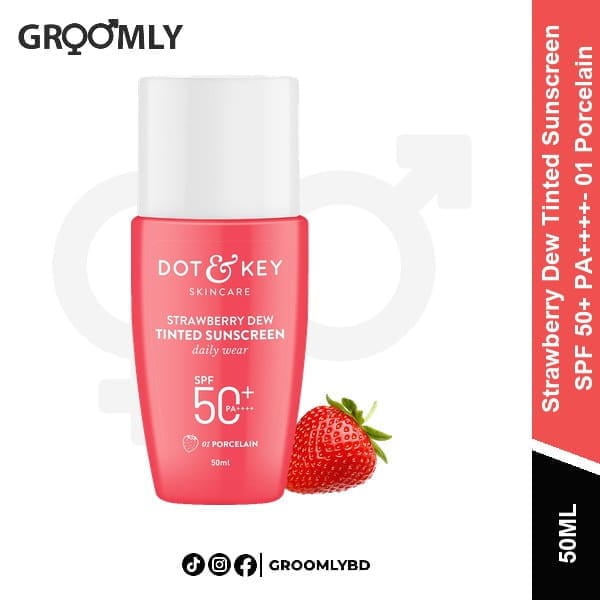 Dot & Key Strawberry Tinted Sunscreen 01 Porcelain 50ml available in Bangladesh