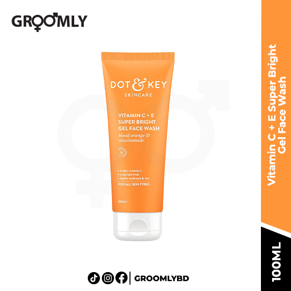 Dot & Key Vitamin C + E Super Bright Gel Face Wash 100ml – Brightening Cleanser