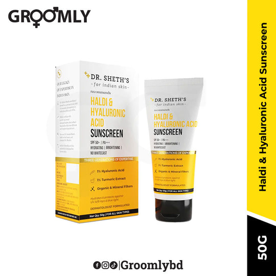 Dr Sheth's Haldi & Hyaluronic Acid Sunscreen- 50g