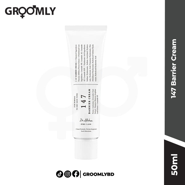 Dr. Althea 147 Barrier Cream in a 50ml minimalist white tube with its box.