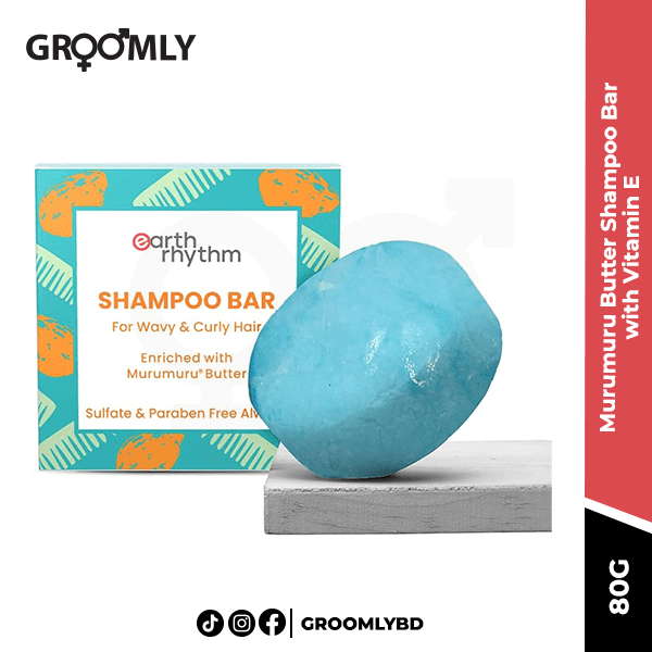 EarthRhythm Murumuru Butter Shampoo Bar with Vitamin E- 80g