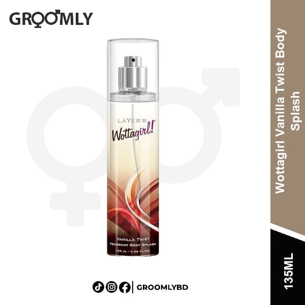 Layer'r Wottagirl Vanilla Twist Body Splash 135ML available in Bangladesh