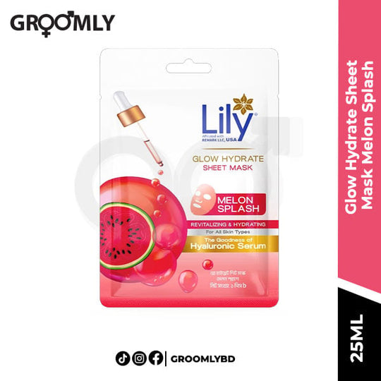 Lily Glow Hydrate Sheet Mask Melon Splash 25ML