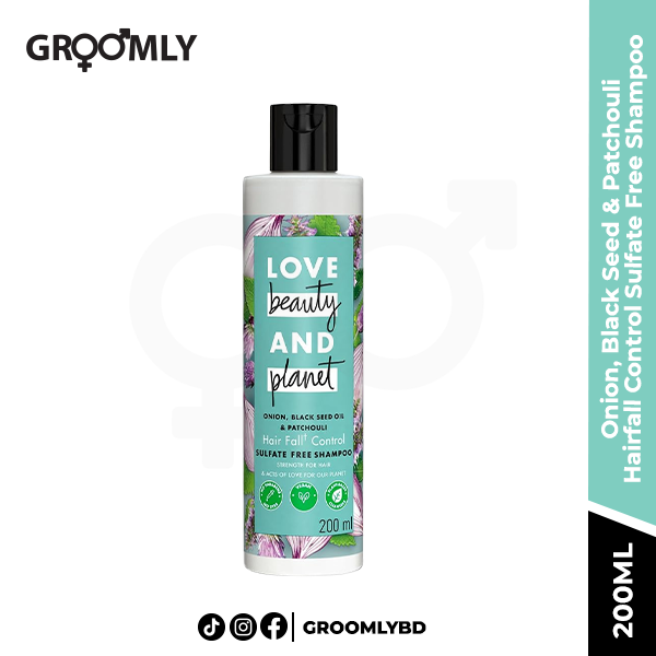 Love Beauty & Planet Onion, Black Seed & Patchouli Hairfall Control Sulfate Free Shampoo - 200ml