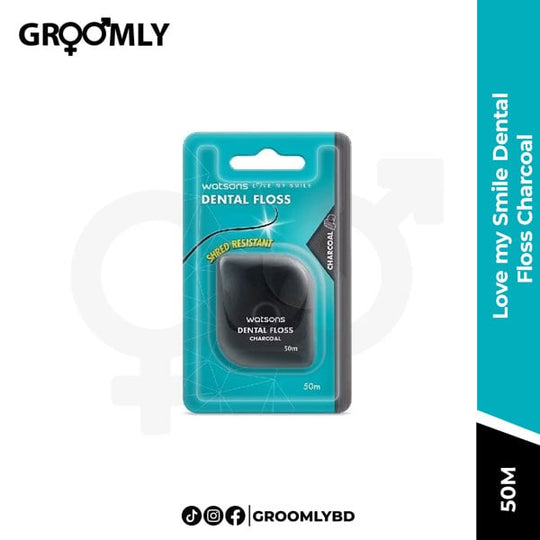 Watsons Love my Smile Dental Floss Charcoal 50M