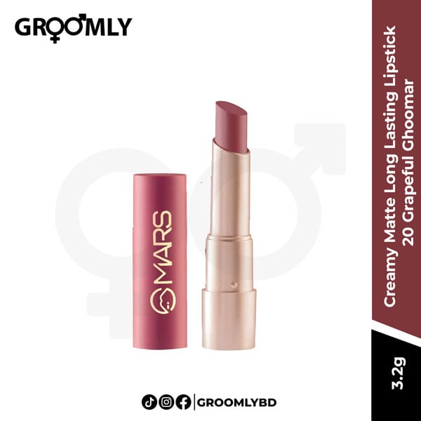 MARS Creamy Matte Long Lasting Lipstick 3.2g 20 Grapeful Ghoomar