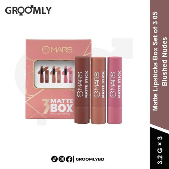 MARS Matte Lipsticks Box Set of 3 05 Blushed Nudes product image