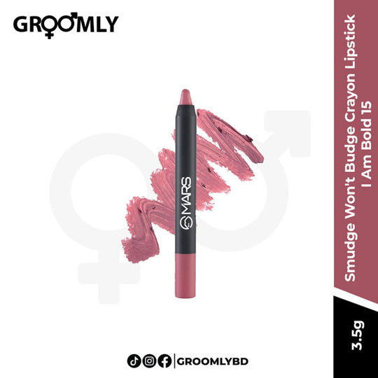 MARS Won't Smudge Won't Budge Crayon Lipstick 3.5g I Am Bold 15