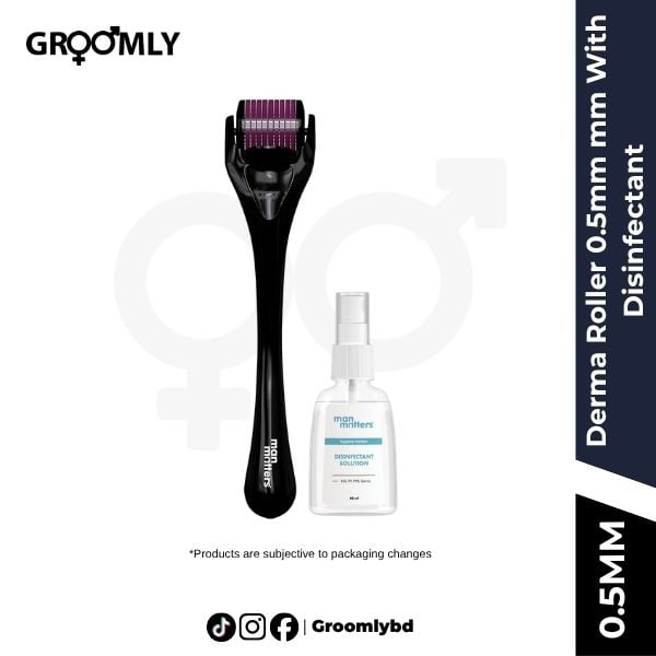 Man Matters Derma Roller 0.5mm mm With Disinfectant