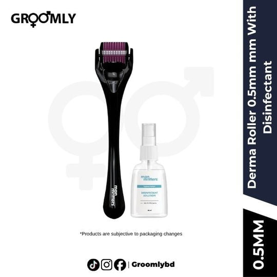 Man Matters Derma Roller 0.5mm mm With Disinfectant