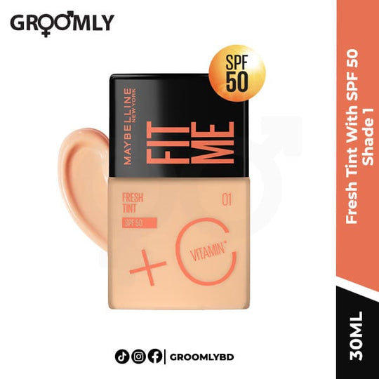 Maybelline New York Fit Me Fresh Tint With SPF 50 & Vitamin C (30ml)- Shade 1 Maybelline New York Fit Me Fresh Tint With SPF 50 & Vitamin C (30ml)- Shade 1