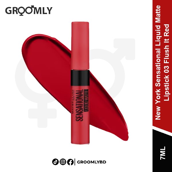 Maybelline Liquid Matte 03 Flush It Red 7ml available in Bangladesh