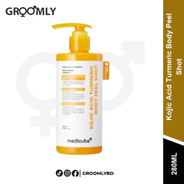 Medicube Kojic Acid Turmeric Body Peel Shot 280ml available in Bangladesh
