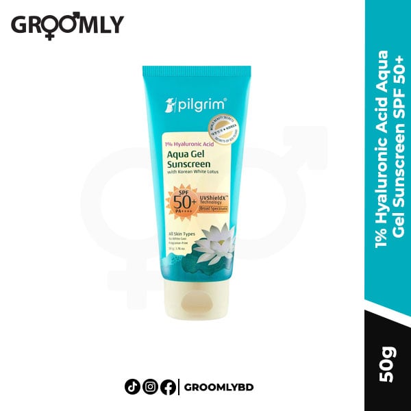Pilgrim 1% Hyaluronic Acid Aqua Gel Sunscreen SPF 50 PA++++ 50g