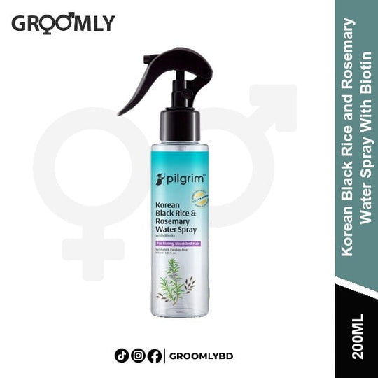 Pilgrim Korean Black Rice and Rosemary Water Spray With Biotin 200ML available in Bangladesh