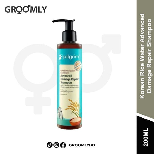 Pilgrim Korean Rice Water & Collagen Advanced Damage Repair Shampoo 200ML available in Bangladesh