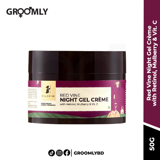 Pilgrim Red Vine Night Gel Crème with Retinol, Mulberry & Vit. C- 50g
