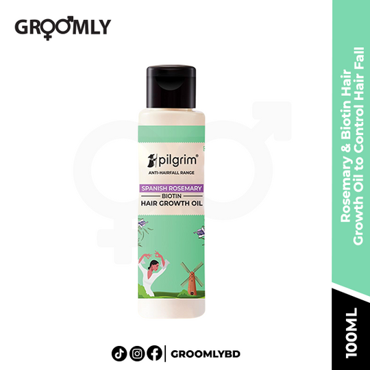 Pilgrim Rosemary & Biotin Hair Growth Oil to Control Hair Fall, 100ml