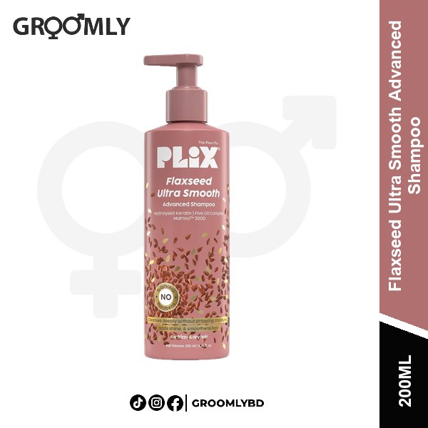 Plix Flaxseed Ultra Smooth Advanced Shampoo 200ML available in Bangladesh