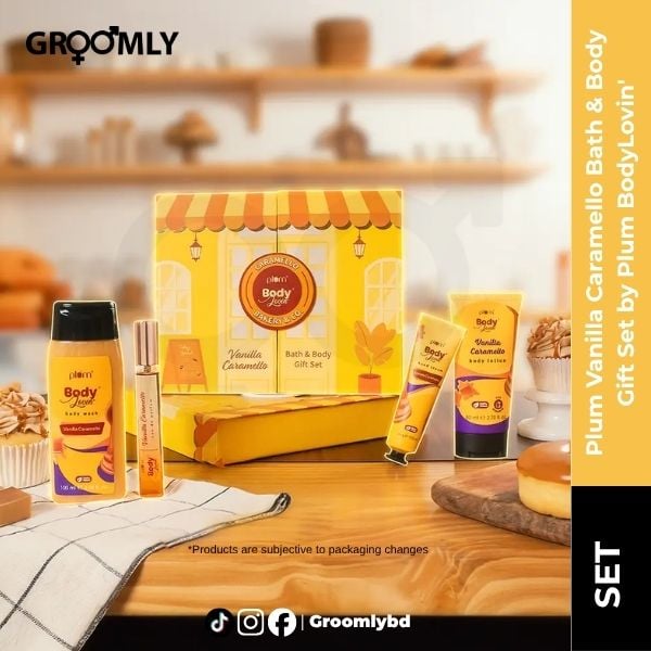 Plum Vanilla Caramello Bath & Body Gift Set by Plum BodyLovin'