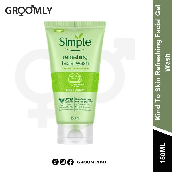 Simple Kind To Skin Refreshing Facial Gel Wash 150ml available in Bangladesh