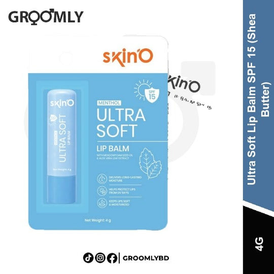 Skin'O Ultra Soft Lip Balm SPF 15 (Shea Butter) 4g available in Bangladesh