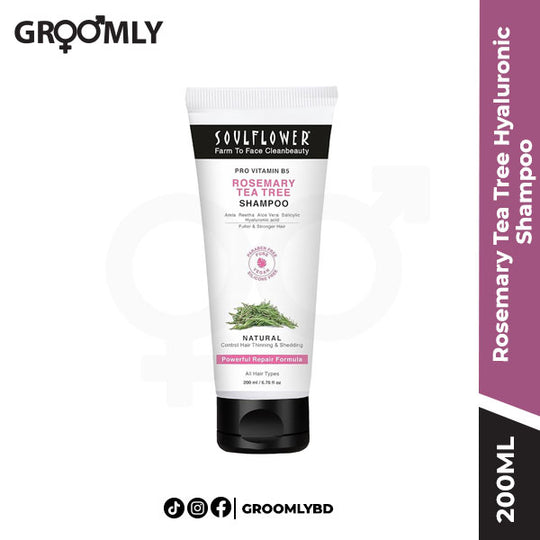 Soulflower Rosemary Tea Tree Shampoo With Vitamin B5 (200ml)