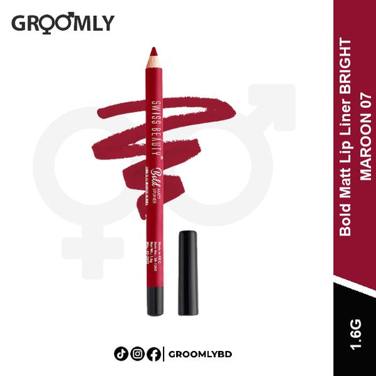 Swiss Beauty Lip Liner 07 Bright Maroon available in Bangladesh