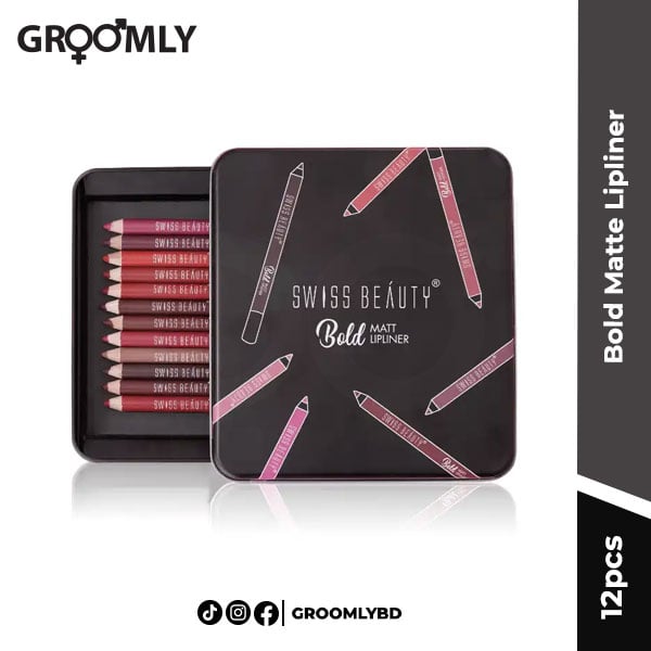 Swiss Beauty Bold Matte Lipliner Pack Of 12 Pcs